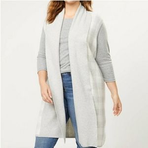Lane Bryant grey duster cardigan sweater